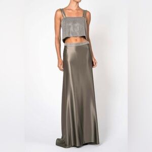 NONchalant Gemma Maxi Skirt - Moss